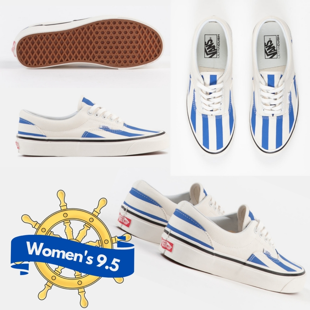 Vans Era 95 Dx Anaheim Factory OG White OG Blue Big Stripes UltraCush Women 9.5